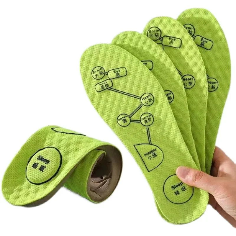 Palmilha de acupressão de pé masculino feminino macio respirável esportes almofada inserções absorvente de suor desodorante palmilha almofadas de sapato