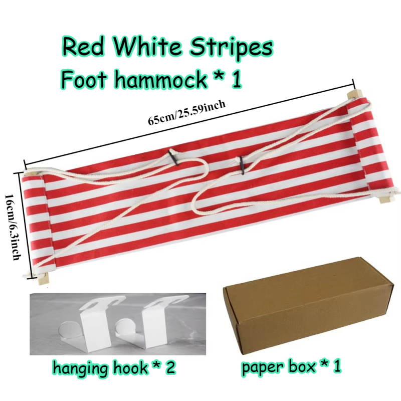 Portable Foot Hammock Desk Rest Foot Hanger Hanging Adjustable Resting Table Legs Swingable Foots Pedals For Office Home Camping: Buff