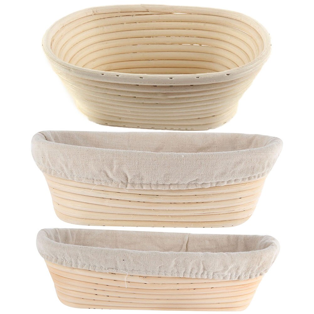 Oval-shaped Bread Basket Fermentation Rattan Basket Wicker Bread Dough Banneton Baking Storage Basket