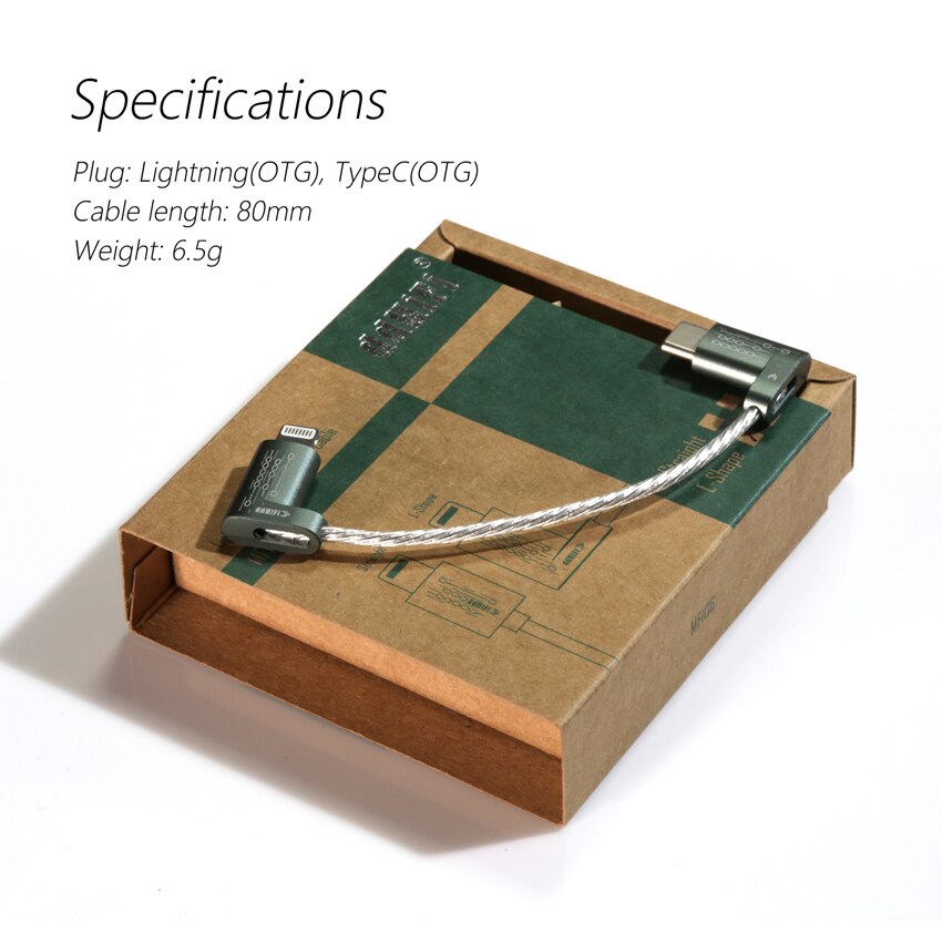 Câble de données DD ddHiFi MFi06 Lightning vers USB type-c, utilisé pour connecter des appareils iOS avec des appareils Audio type-c