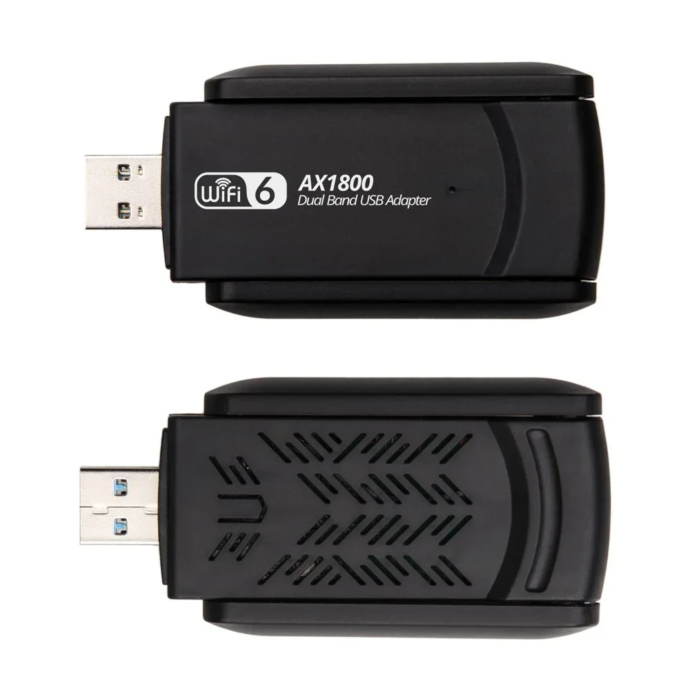 adapter WiFi 6 USB 2.4G i 5G AX1800 szybki klucz bezprzewodowy USB3.0 karta sieciowa MT7921AU WiFi6 adapter dla wygrać10/11