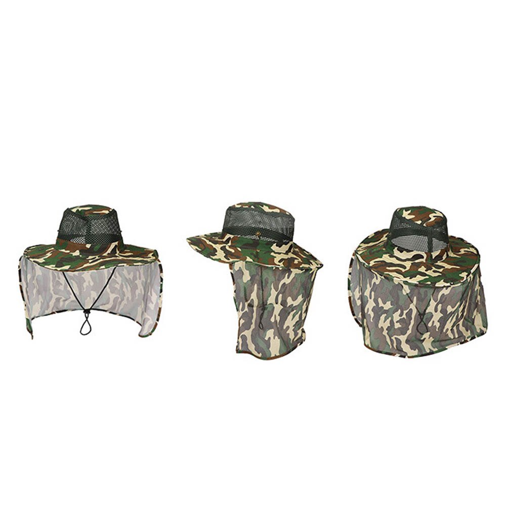 Outdoor Vissen Hoed Brede Rand Ademend Mesh Strand Hoeden Camouflage Zon Uv-bescherming Schaduw Hoed Voor Mannen Vrouwen Hoeden