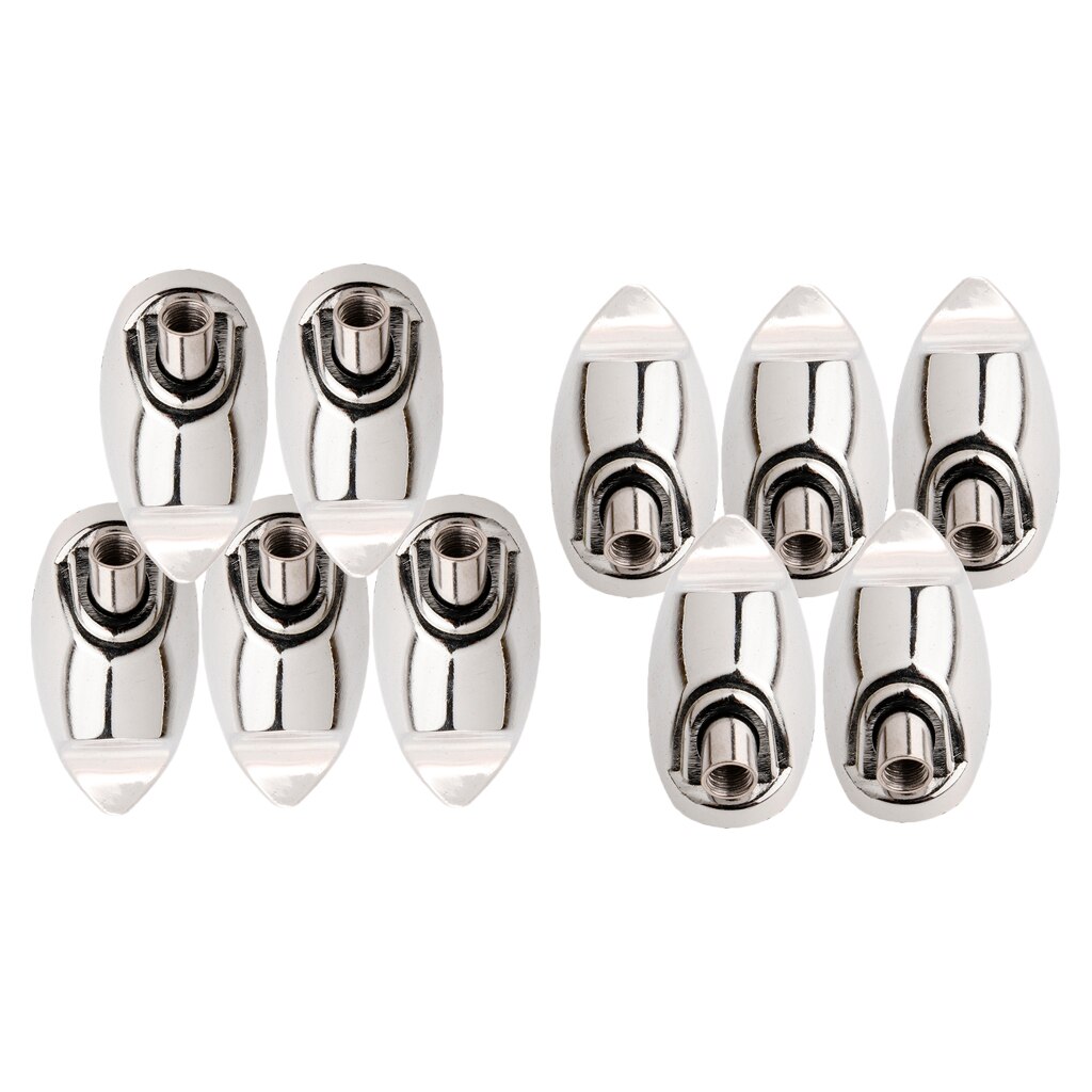 10Pcs Drum Lugs Claw Hooks for Replacements DIY Percussion Accessory Silver