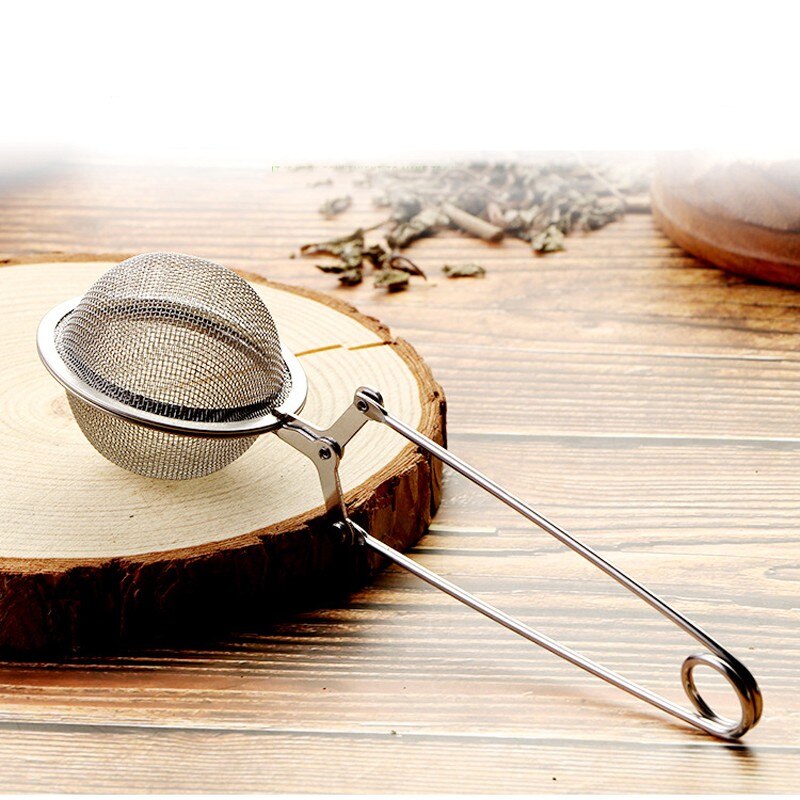 Stainless Steel Tea Infuser Sphere Mesh Tea Strainer Coffee Herb Spice Filter Diffuser Handle Tea Ball