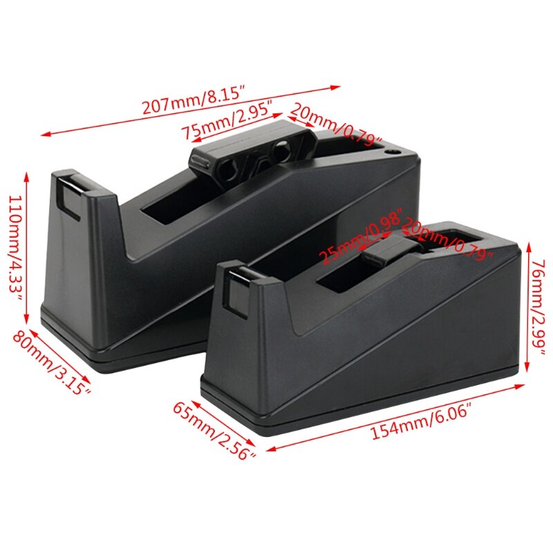Desktop Adhesive Tape Dispenser Sealing Tape Cutter Table Base Stand Holder Office School Supplies