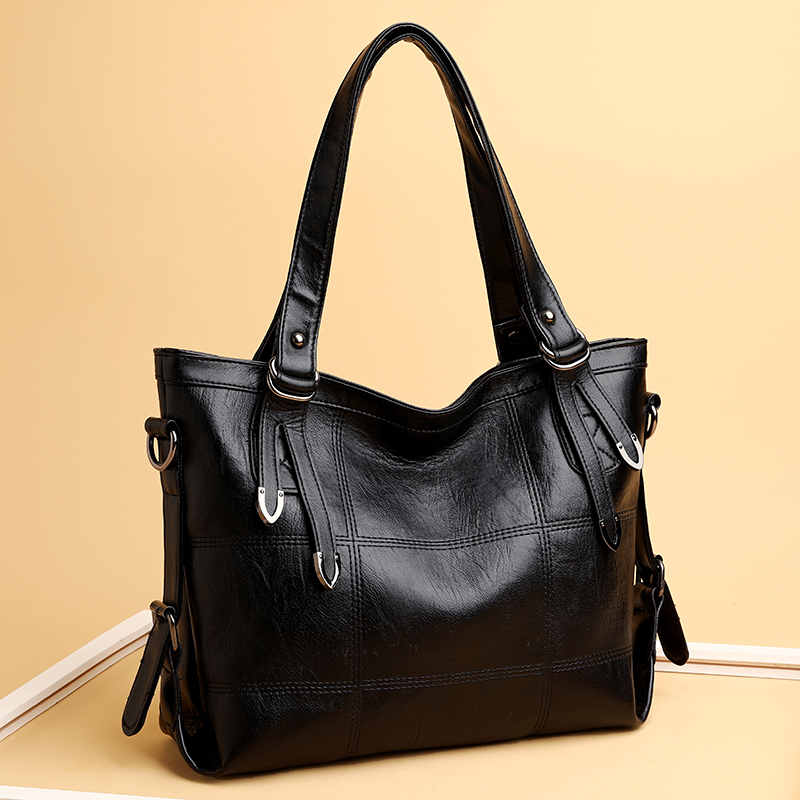 Bolso de hombro para mujer, bolso para mamá, piel sintética suave, cierre con cremallera, uso diario o trabajo estilo casual