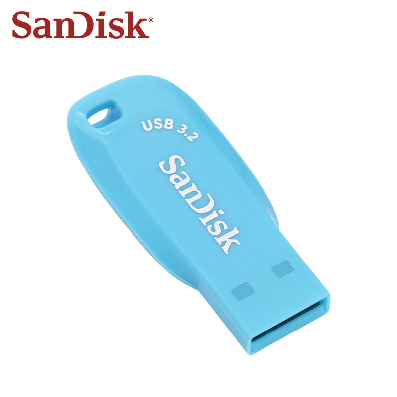 SanDisk USB 3.2 clé USB CZ410 clé USB originale 32GB 64GB 128GB jusqu'à 100 Mb/s mémoire U disque clé USB pour ordinateur bleu