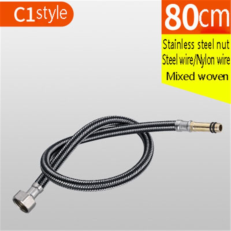 LEDFRE304 Roestvrij Staaldraad Gevlochten Slang Wastafel Kraan Wastafel Kraan Koud En Warm Inlaat Slang: C1 Style