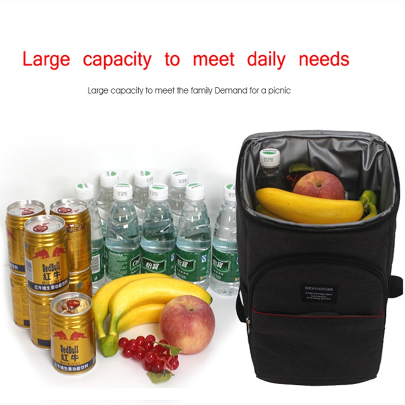 Large Thermal Backpack 20-25Litres Thickened Cooler Bags Waterproof Insulated Bag Lunch Picnic Portable Ice Pack Food Fresh Bag