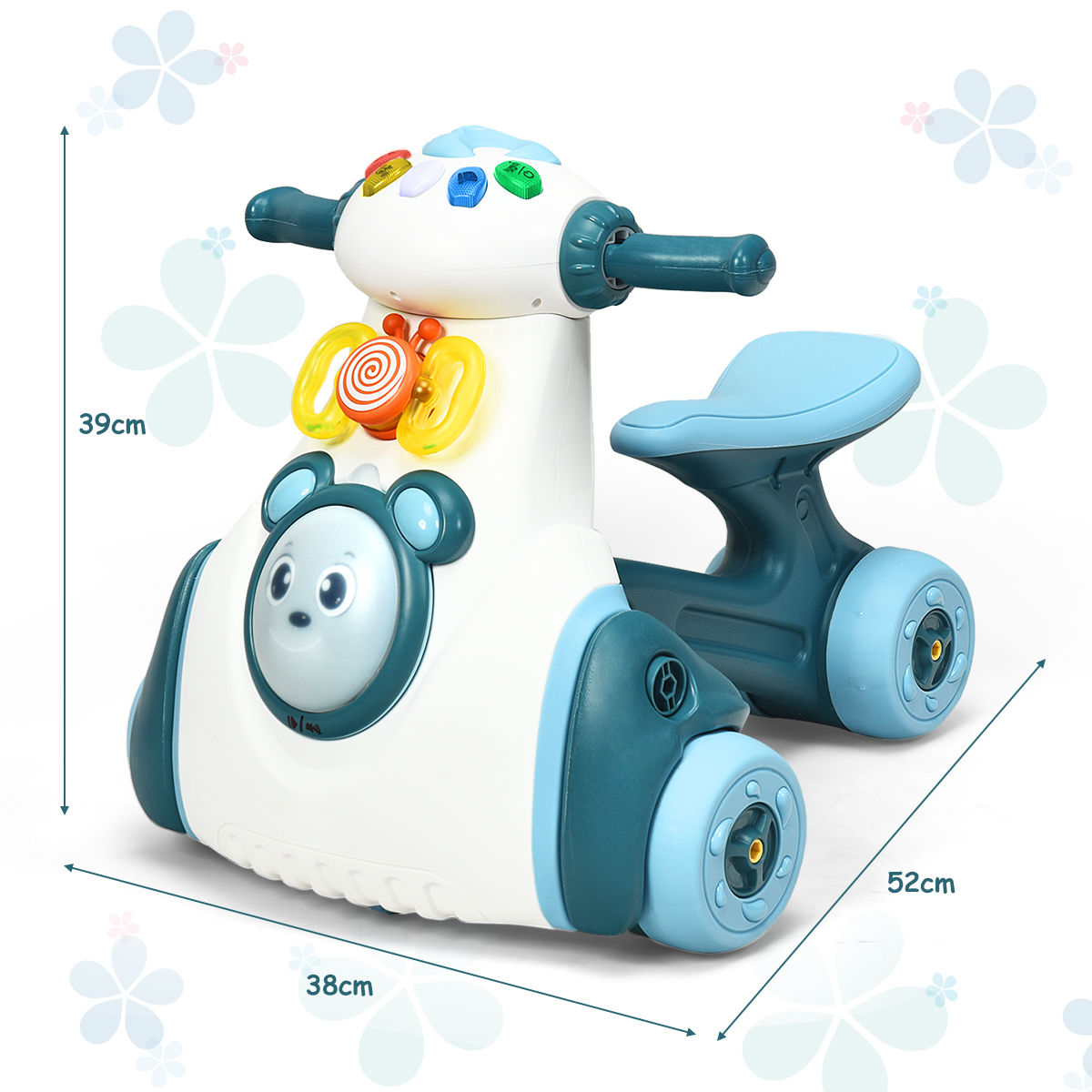 Pedale per bambini Trike Baby Scooter Rider Musical Child Rider per l&#39;apprendimento dell&#39;equilibrio per bambini da 19 a 36 mesi Baby Girl Boy Gift