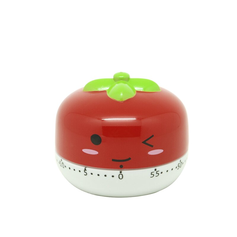 Pomodoro timer kjøkken dingser egg timer student timer alarm søt mini mekanisk urskive 60- minutters kjøkken gadgets: 1pc