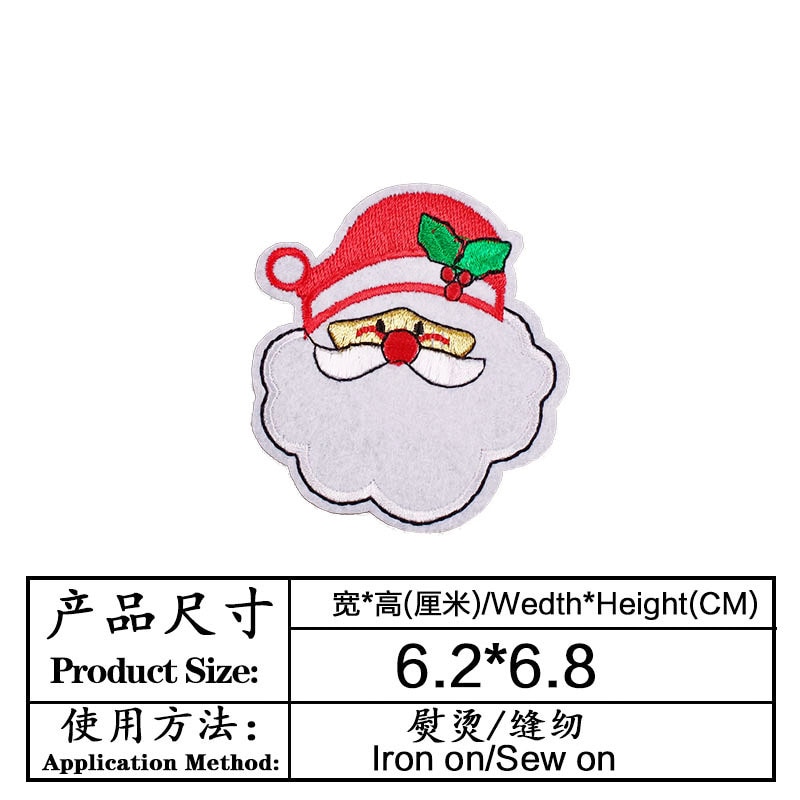 Kerst Sneeuwpop Kerstboom Ouderen Geborduurd Doek Stickers Kleding Accessoires Badge Patch: 1