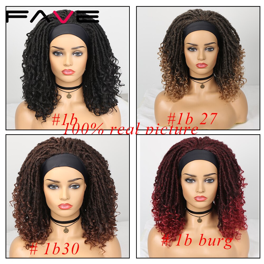 Fave – Perruque Dreadlocks Synthétiques pour Femme Noire et Blanche, Perruques de Tresses, Déesse, Fausses Dreads, Postiche Bouclé, Tresse Libre, Cheveu Tressé