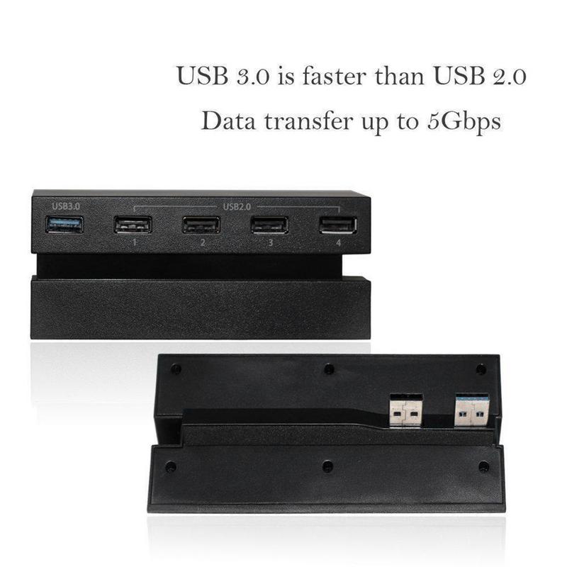 Dc5v 5 port usb 3.0/2.0 high-speed extension adapter gaming usb hub controller til sony  ps4 spil maskine