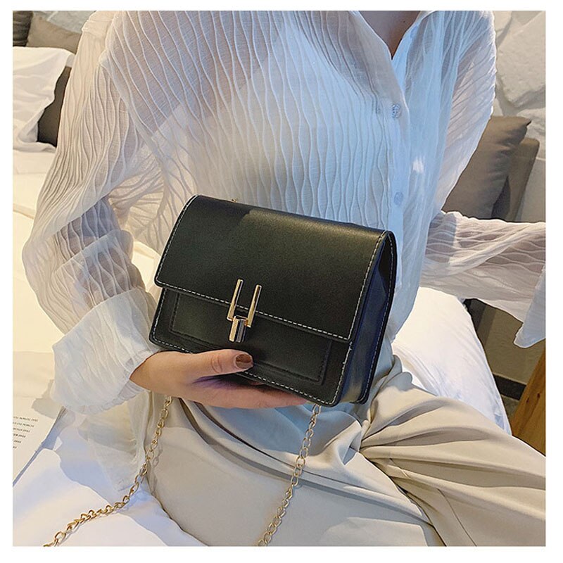 Schoudertas Voor Vrouwen Mode Pu Lederen Crossbody Tas Avond Clutch Portemonnee Met Metalen Ketting