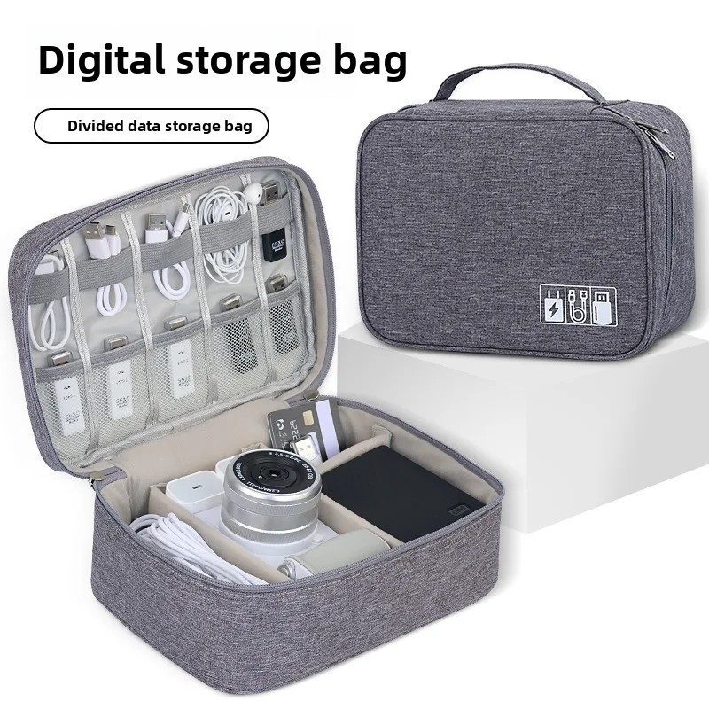 Wielofunkcyjna torba do przechowywania akcesoriów cyfrowych do telefonu komórkowego Pendrive USB Power Bank Mobilny dysk twardy Organizer kabli do transmisji danych