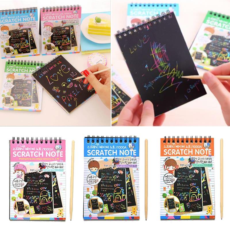Soft Cover Painting Drawing Graffiti Graffiti Notebook Books Magic Scraping Sketch Books