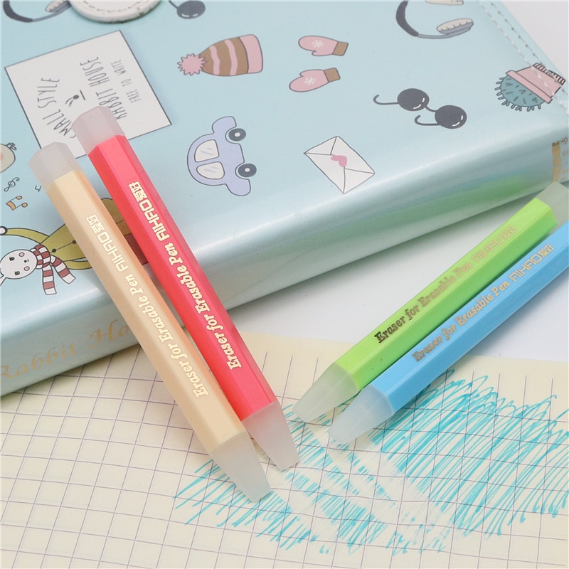 4PCS/LOT erasable pen eraser Student work Temperature control ink magic gel pen Rubber