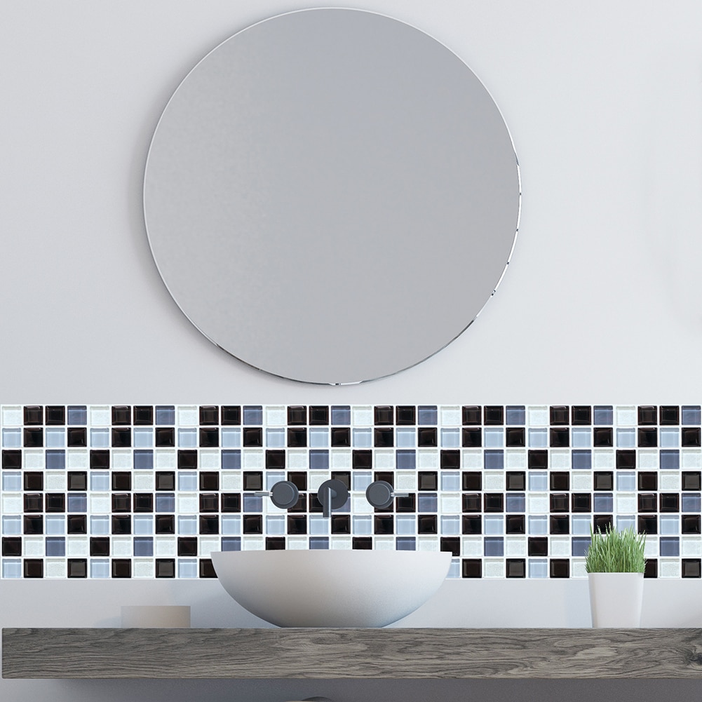 6 piezas de mosaico autoadhesivo baño cocina decoración pared azulejo pegatina impermeable