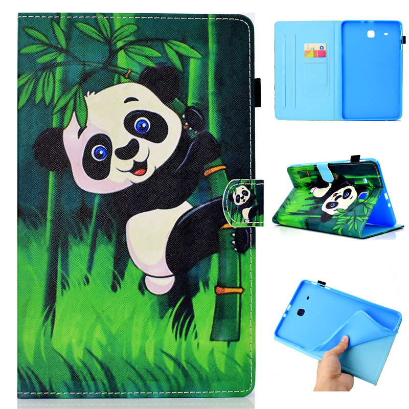 For Samsung Galaxy Tab E 9.6 inch SM T560 Case Monkey Cat Painted Tablet for Funda Samsung Galaxy Tab E T561 Cover Kids SM-T560