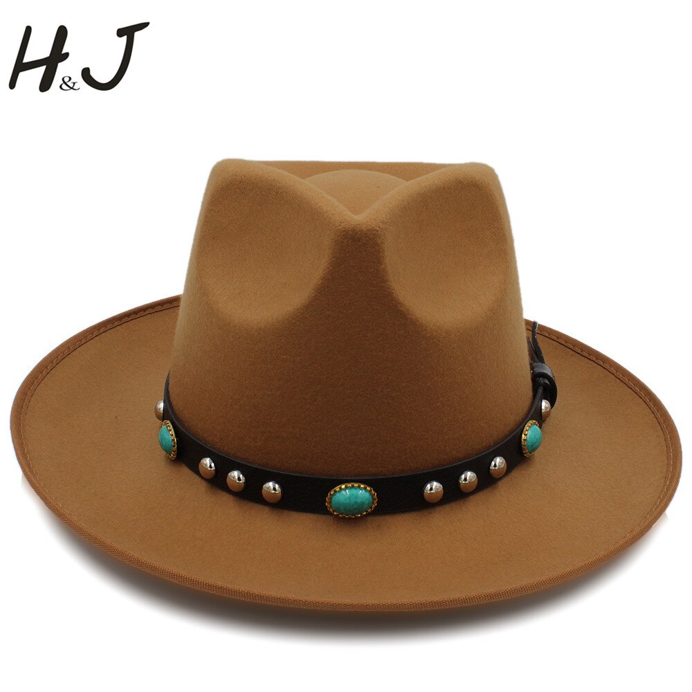 Sombrero Fedora de fieltro para mujer a la , Sombrero de otoño para mujer, Sombrero de estilo Jazz, Sombrero de señora, Reina, Sombrero Fascinator para papá, cinturón Punk