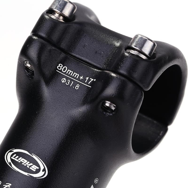 Potence de vélo wake 31.8mm tiges avant vtt, partie 70/80/90/100/110mm, potence de vélo en alliage d'aluminium, potence de guidon de vélo à 17 degrés