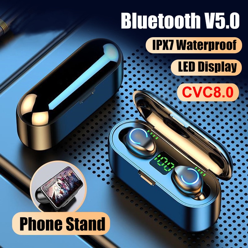 Mini Tws Bluetooth V5.0 Oortelefoon Draadloze Hoofdtelefoon Oortelefoon In Oor Sport Waterdichte Draadloze Headset Oordopjes Fone Bluetooth