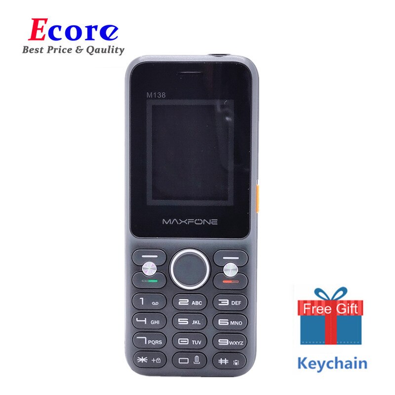 Maxfone  m138 drukknoptelefoons met 2000 mah batterij, 2 simkaarten, camera, bluetooth, magic voice, grote luidspreker, zaklamp en fm-radio.