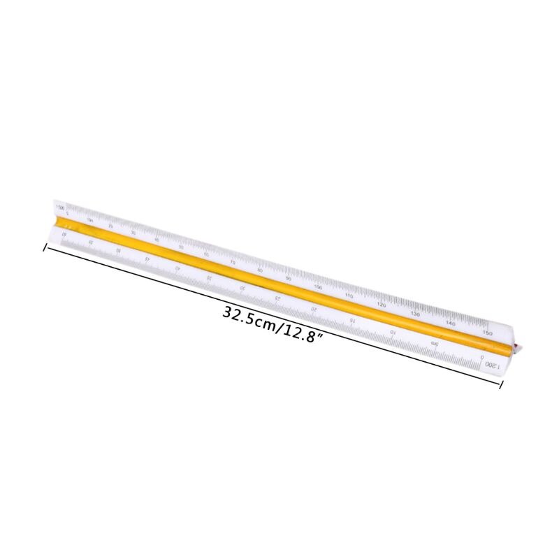 30cm plast triangulär skala linjal 1:100-1:500 arkitekt ingenjör ritning mätverktyg -hol