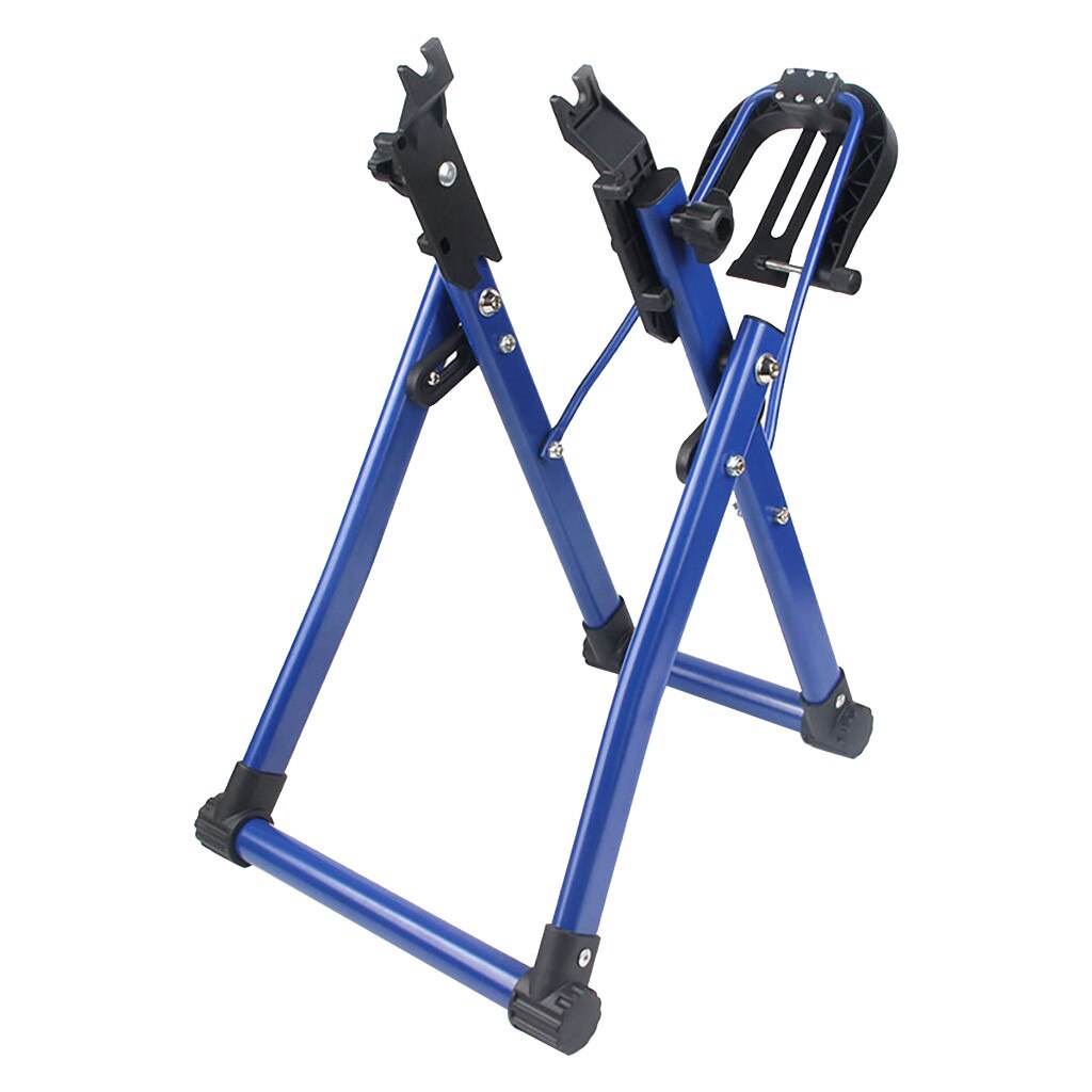 Bike Holder Reparatie Stand Verstelbare Hoogte Sport Parking Rack Monteur Vloer Display Fiets Onderhoud Holding Ringen #2: Blauw