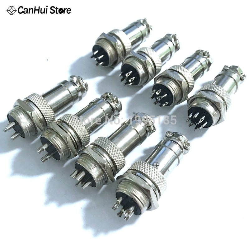 1set GX16-2/3/4/5/6/7/8/9/10 Pin Male &amp; Female Diameter 16mm Wire Panel Connector GX16 Circular Connector Aviation Socket Plug