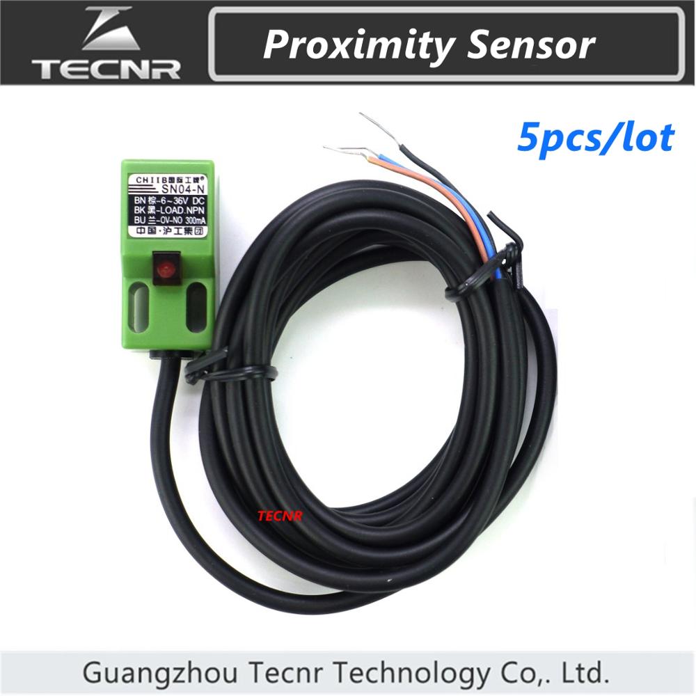 square Inductive Proximity Sensor Switch SN04-N SN04-P NPN PNP 3 wire DC24V for cnc router machine