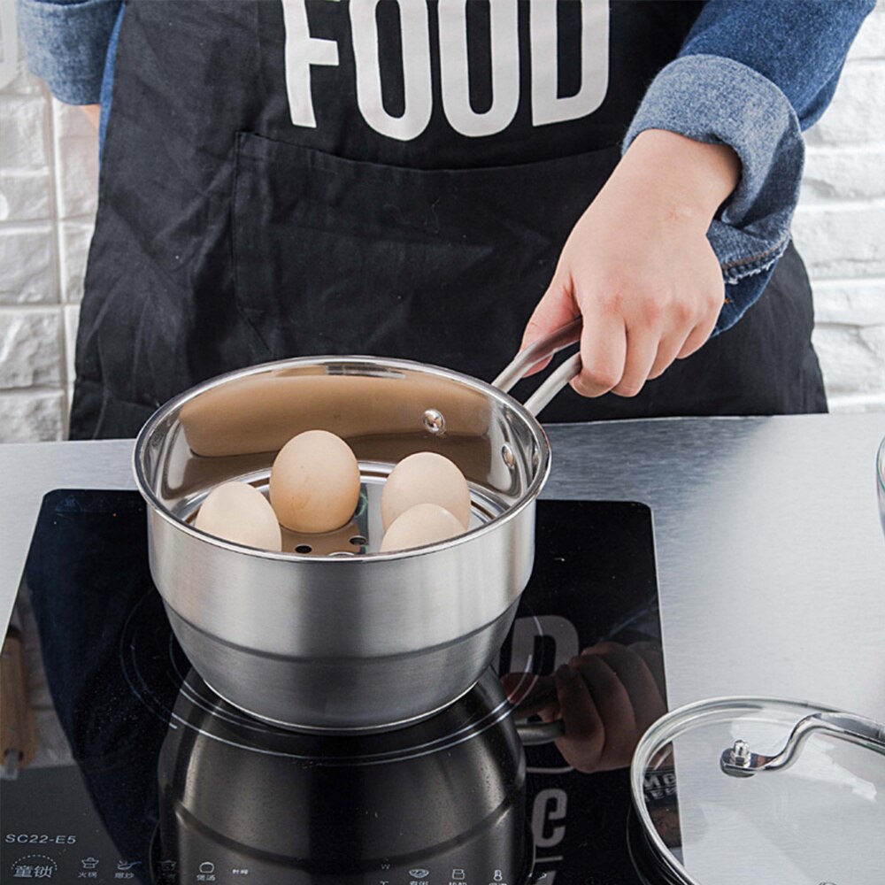 Dikker Roestvrij Staal Melk Stoomboot Multifunctionele Non-stick Dubbele Laag Melk Pot Brouwen Koffie Pot Huis Kookgerei: Default Title