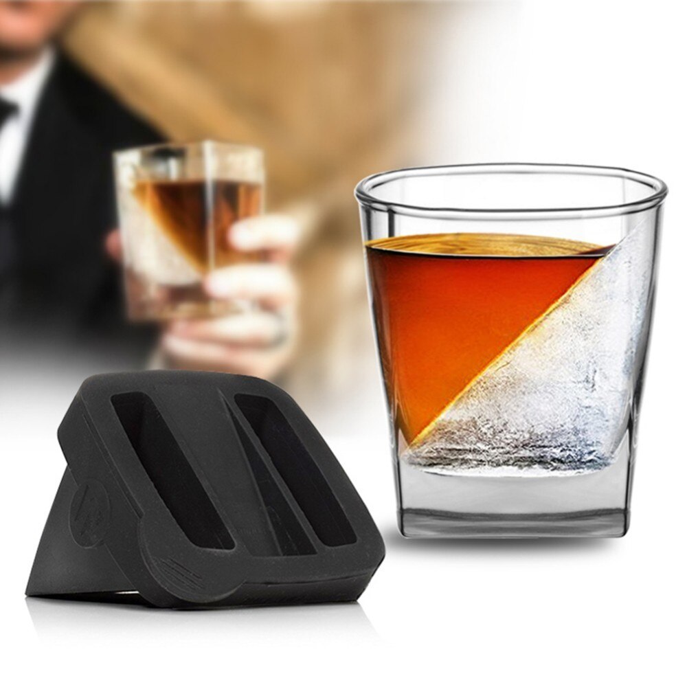 Verre à whisky glacé Vodka vin spiritueux | Verre de verre Iceberg avec moule à glace en Silicone, deux pièces