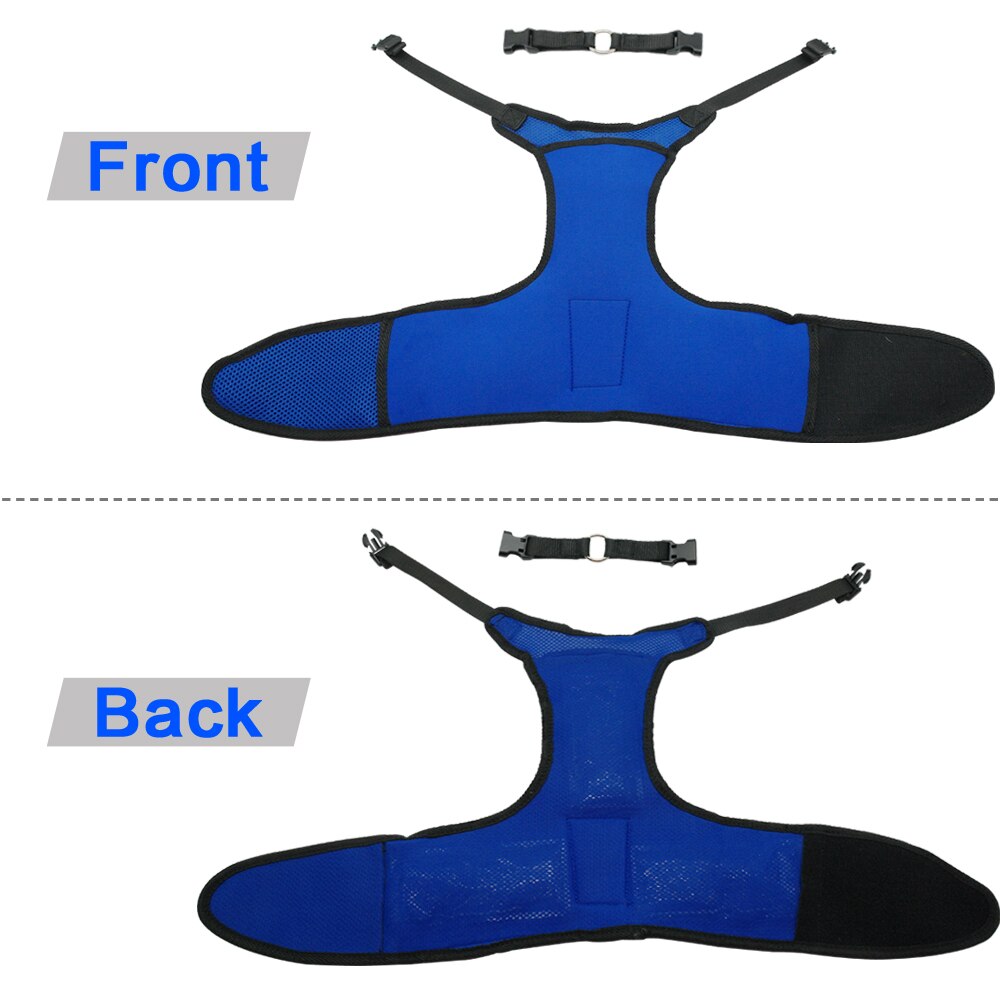 Summer Cooling Dog Harness Mesh Padded Vest For Large Dogs With 3 Pack Of Frozen Gel Blue Color