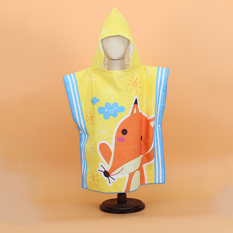 Poncho para niños y bebés, albornoz con capucha, Toalla de baño con capucha, toallas de baño de playa, Toalla de baño de secado rápido,: 15