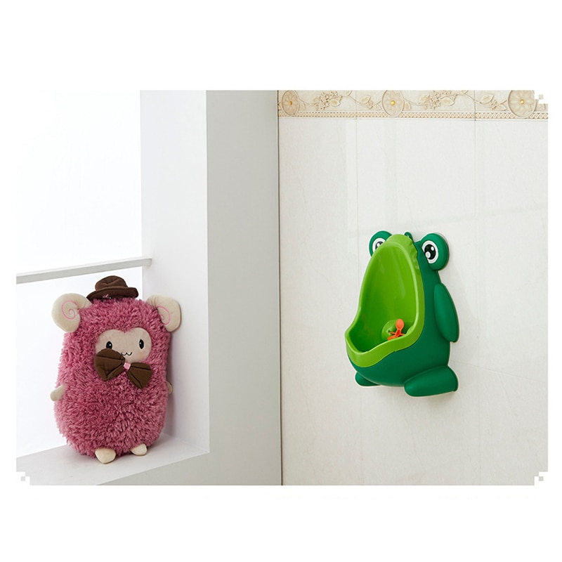 Baby Boy Wall-Mounted Hook Frog Potty Toilet Training Frog Stand Vertical Urinal Penico Pee Infant Toddler Bathroom Frog Urinal
