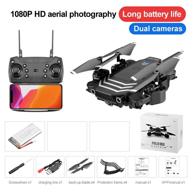 LS11 4K HD Dual Cameras Mini Drone Profissional Folding FPV Quadcopter Drones with Camera Toys for Children RC Quadcopters Toys: LS11 1080P 1BA box