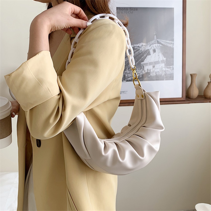 Thick Chain PU Leather Crossbody Bags for Women Small Messenger Shoulder Bag Female Personality Hand Bag