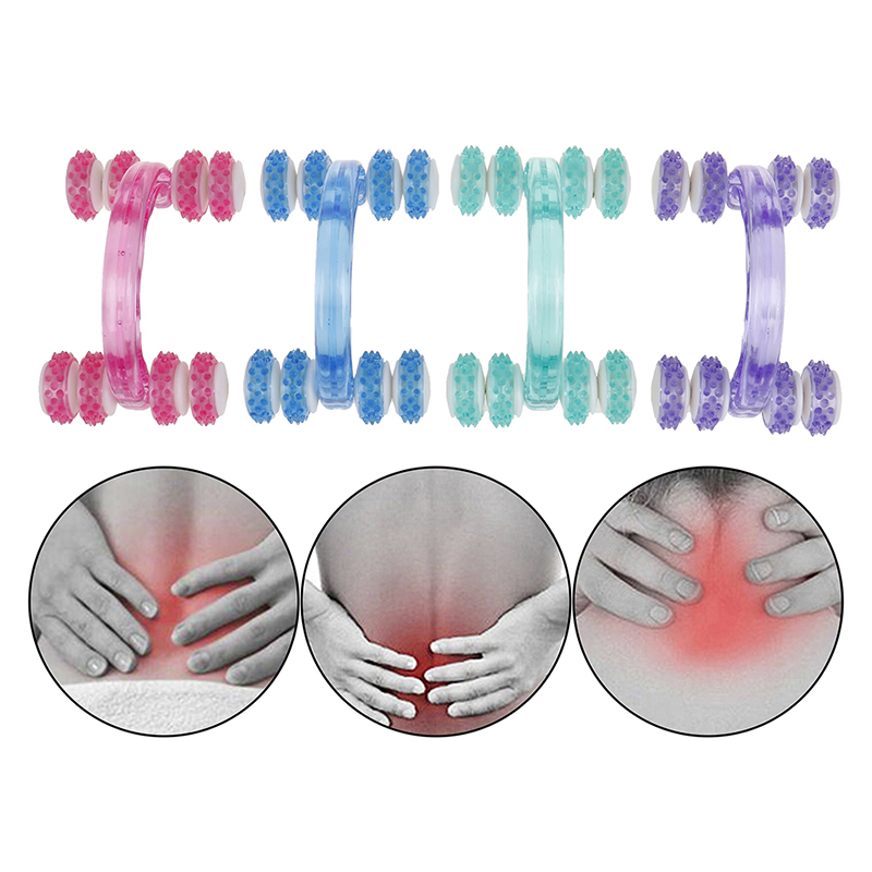 1PC Full-body Plastic Car Roller Eight Roller Wheels Relaxing Hand Massage Tool Reflexology Face Hand Foot Back Body Therapy