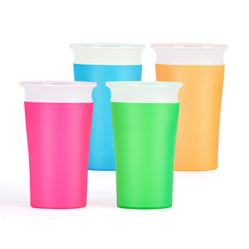 Baby Lernen Trinkbecher 360 Grad Drehbare Mit Doppel Griff Tragbaren Leck Beweis Kleinkinder Fütterung Flasche Wasser Tassen T2143