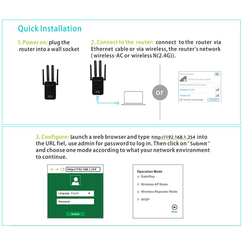 300Mbps WiFi Repeater Wireless Range Extender Networks Router Signal Booster LFX-ING