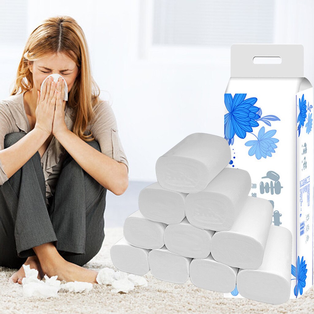 Papier hygiénique 4 plis papier toilette | rouleau géant, résistant et doux, 10 rouleaux, offre spéciale