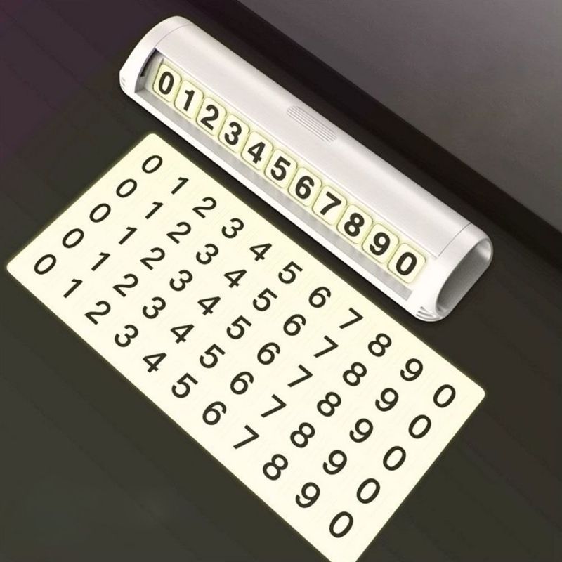 Car Temporary Stop Sign Temporary Car Parking Card Phone Number Plate Hidden Switch Parking Card: 1