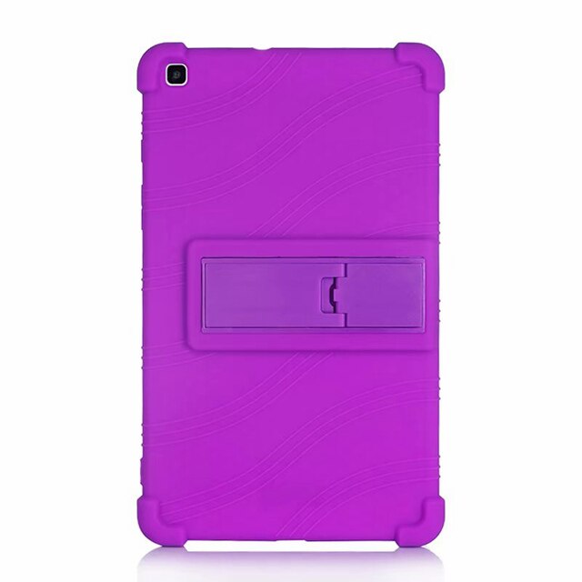 Zachte Siliconen Kinderen Case Voor Samsung Galaxy Tab Een 8.0 SM-T290 SM-T295 SM-T297 Tablet Funda Shockproof Cover Met Kickstand: Purple