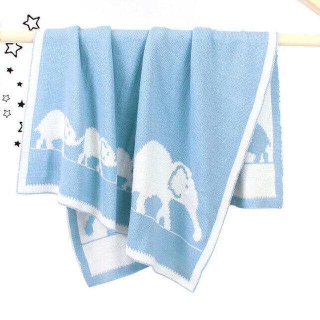 Couverture de noël en tricot pour bébé garçon et fille, édredon pour -né, vêtements à tenir, collection automne-hiver: 82W371 Light Blue