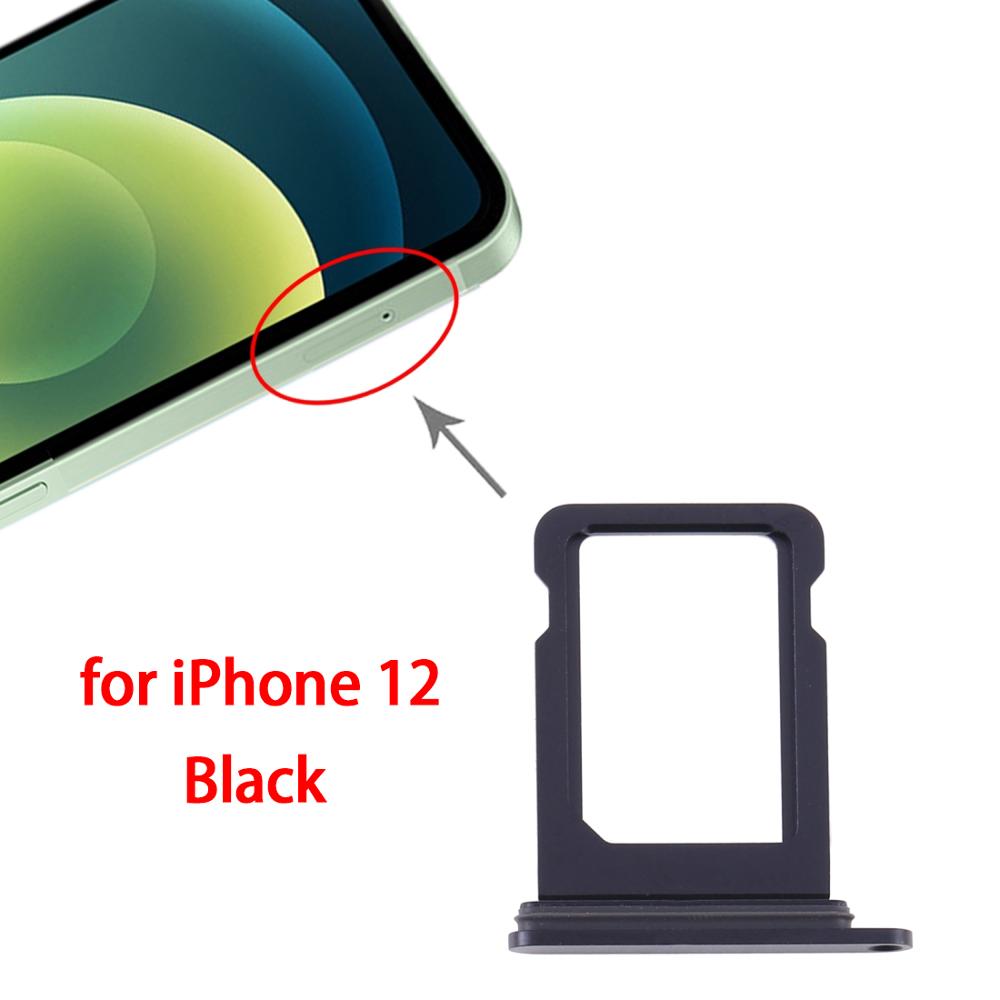 SIM Card Tray for iPhone 12/12 Mini: 12(Black)