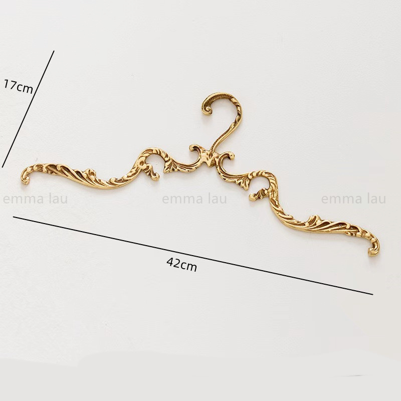 Palace Kleerhanger Goud Massief Messing Garderobehangers Sterke Kleding Kleerhangers Decoratie Metalen Rek: Rood