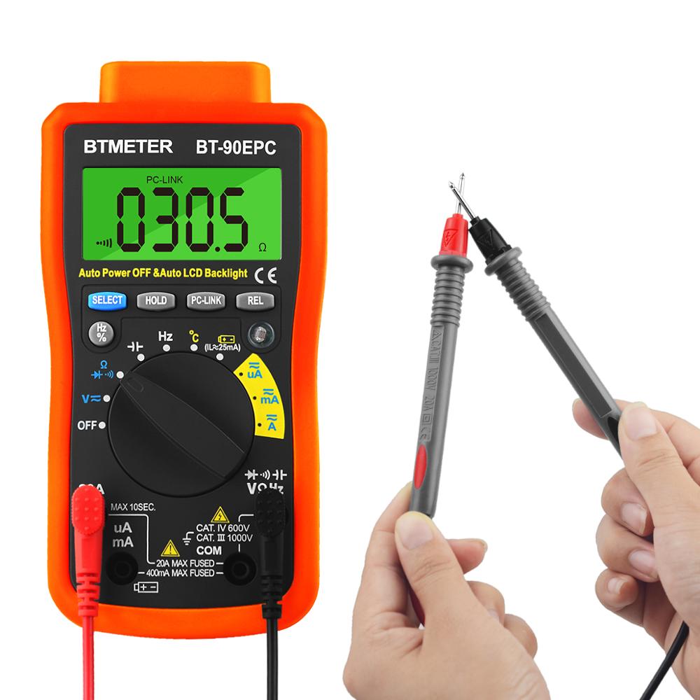 Digital Multimeter BT-90EPC Auto Range Avometer DMM 4000 Counts With USB PC-Link,AC&DC Voltage Current Auto Backlight/power off