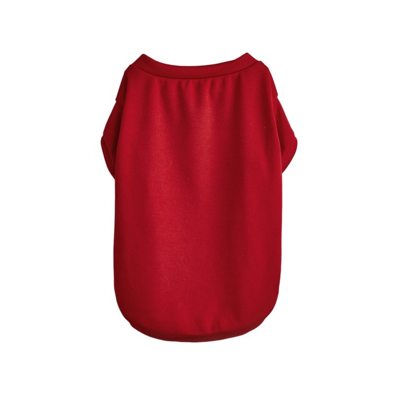 Breathable Dog T-shirt Solid Comfortable Thin Vest for Yorkshire Terrier Cute Summer Pet Clothes Dog Vest Pet Supplies: M / Red